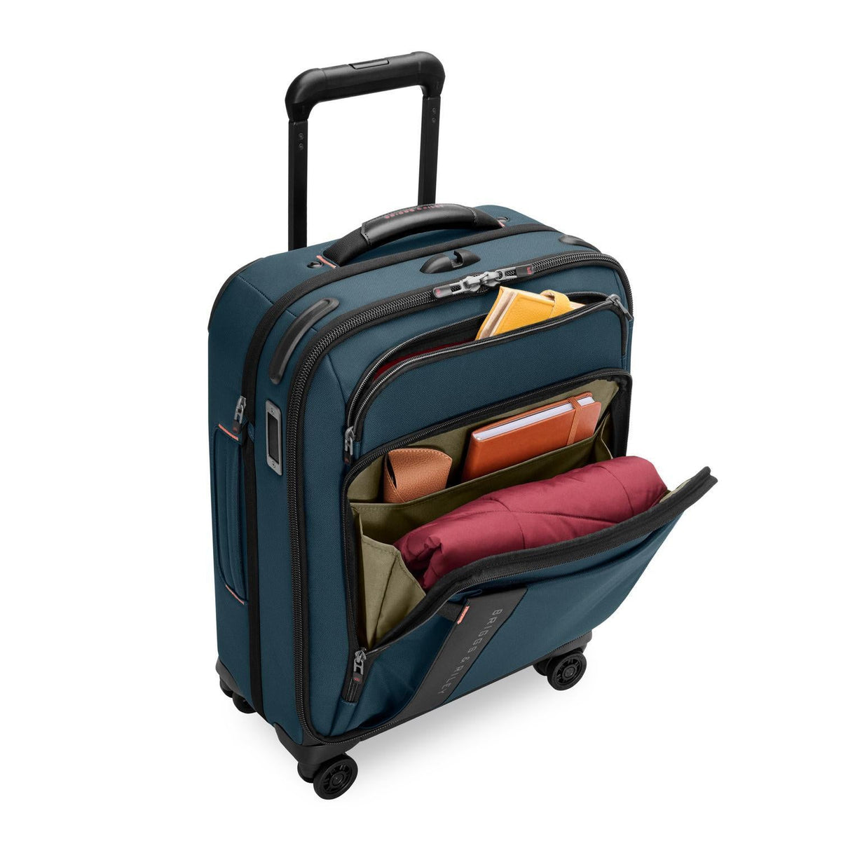 Briggs & Riley ZDX Global 21" Carry-On Expandable Spinner in Ocean — interior view 2