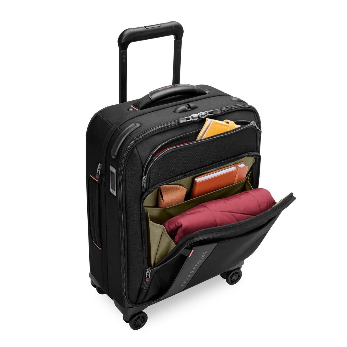 Briggs & Riley ZDX Global 21" Carry-On Expandable Spinner in Black — interior view 2