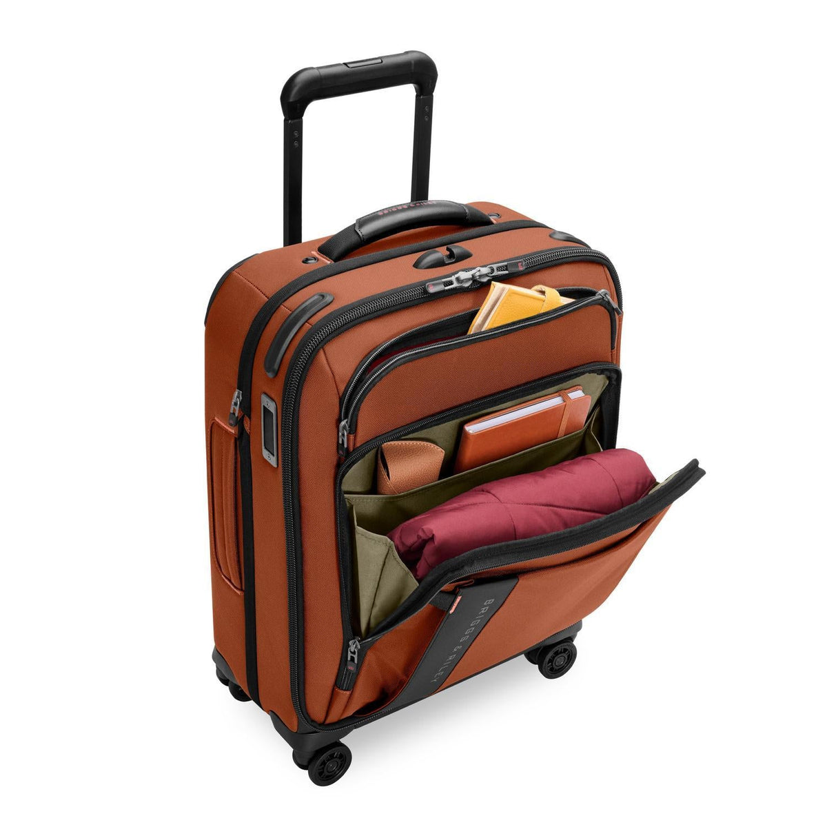 Briggs & Riley ZDX Global 21" Carry-On Expandable Spinner in Canyon — interior view 2