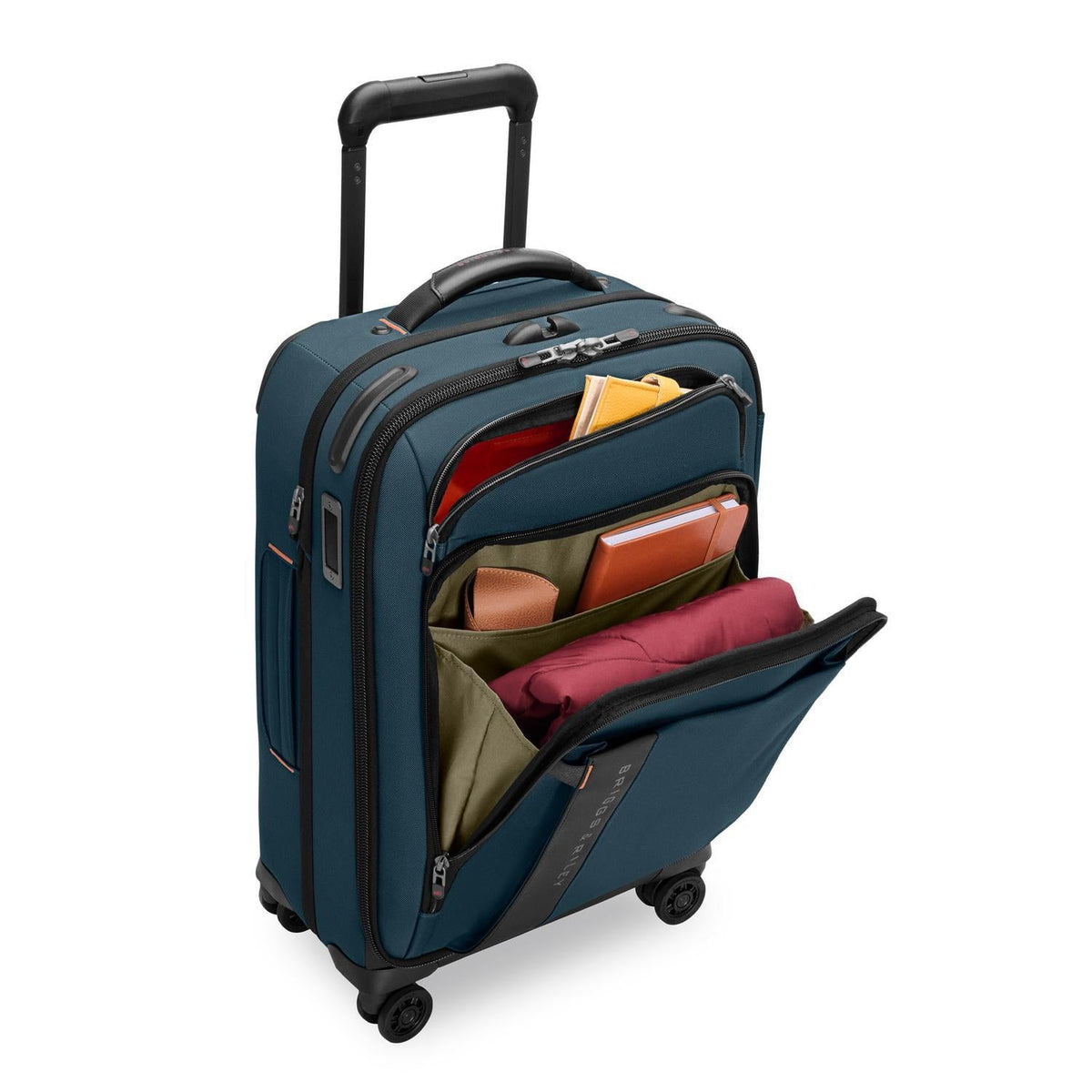 Briggs & Riley ZDX Essential 22" Carry-On Expandable Spinner in Ocean — interior view 2
