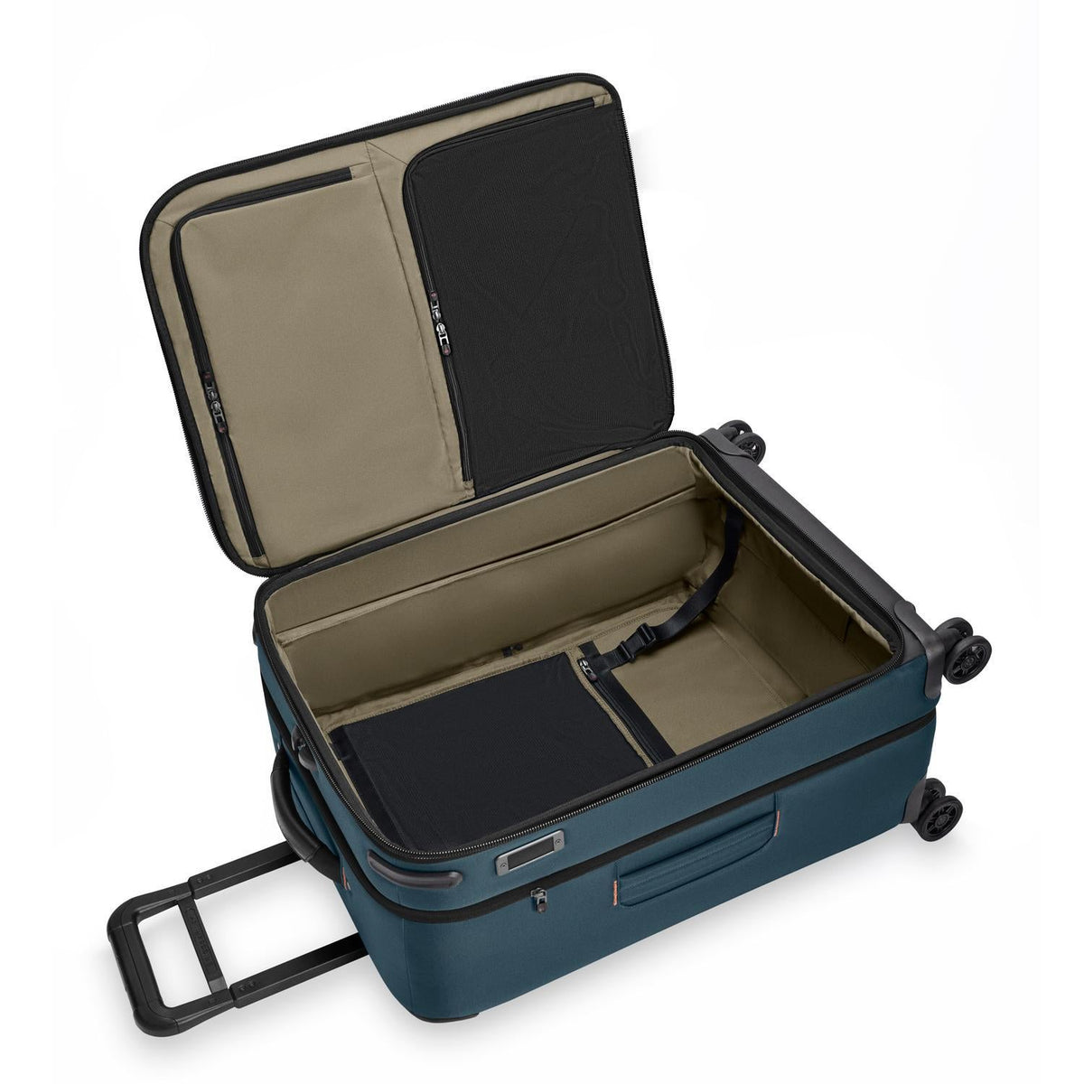 Briggs & Riley ZDX Medium Expandable Spinner in Ocean — interior view