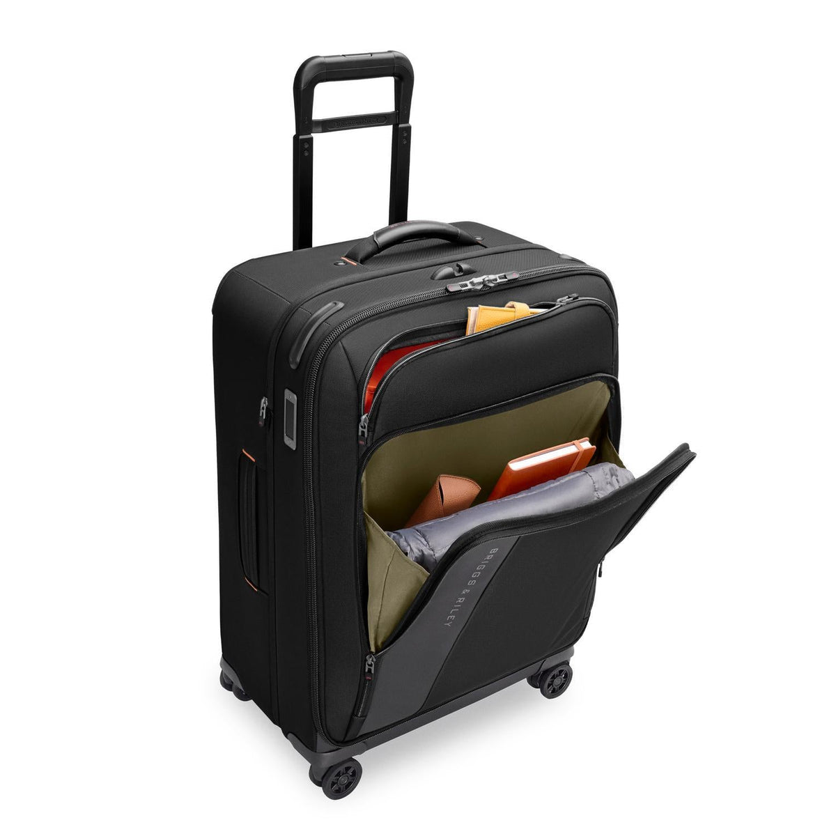 Briggs & Riley ZDX Medium Expandable Spinner in Black — interior view 2