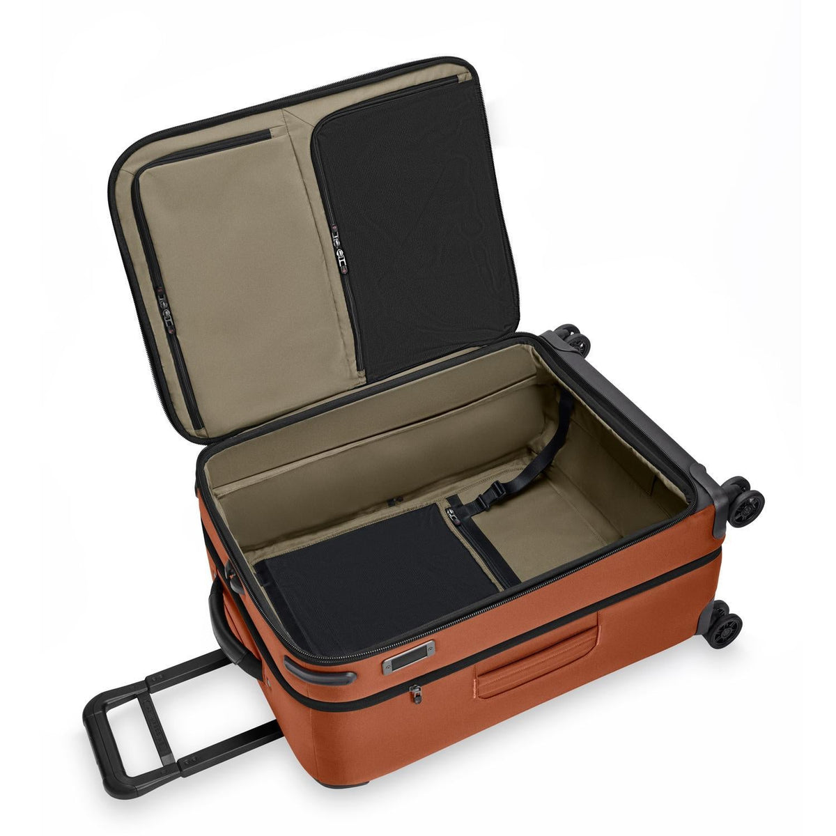 Briggs & Riley ZDX Medium Expandable Spinner in Canyon — interior view