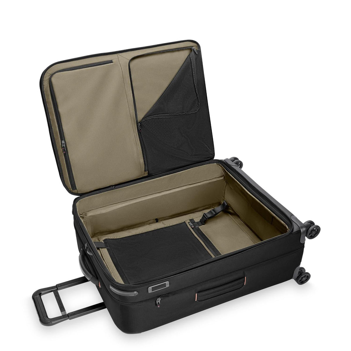 Briggs & Riley ZDX Large Expandable Spinner in Black — interior view