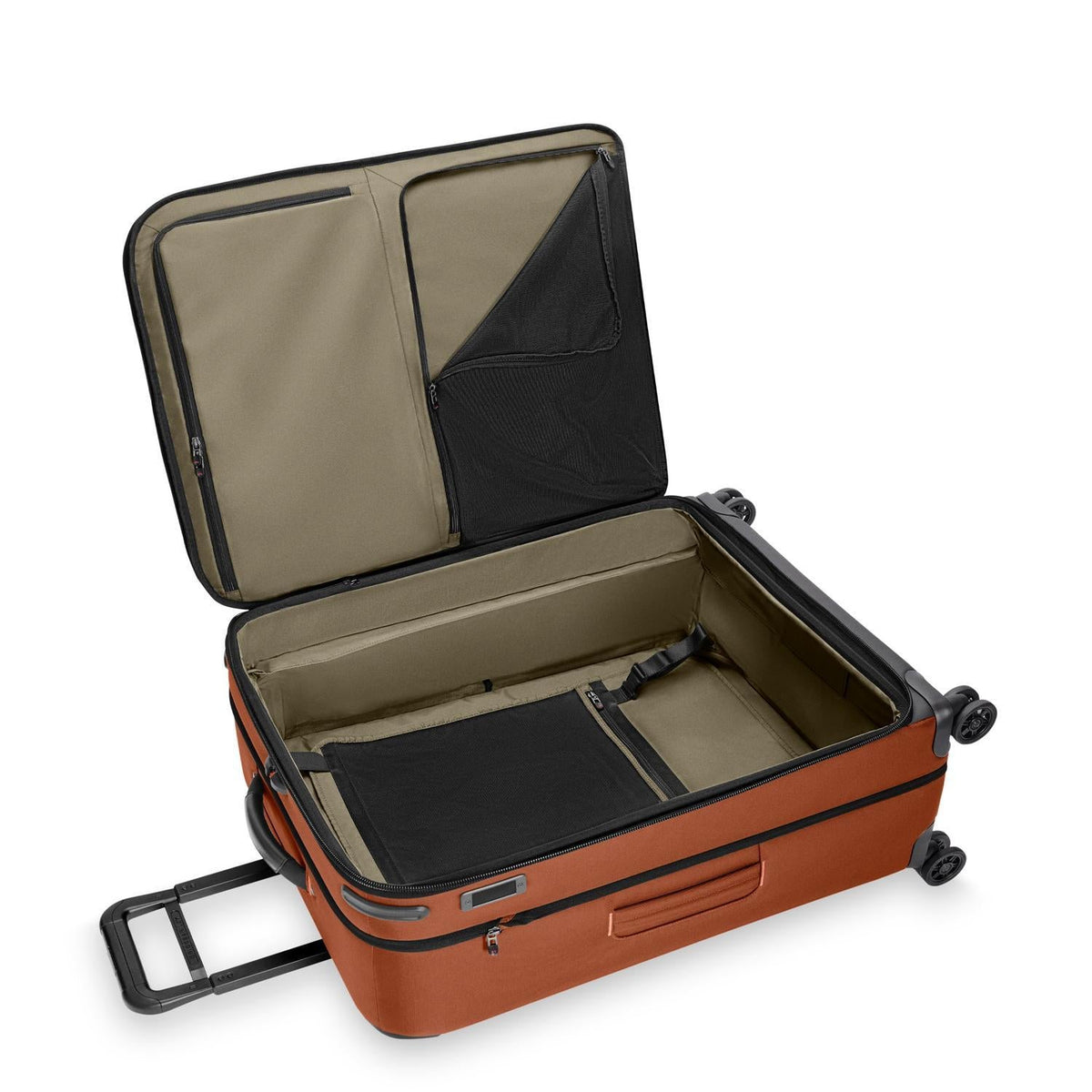 Briggs & Riley ZDX Large Expandable Spinner in Canyon — interior view