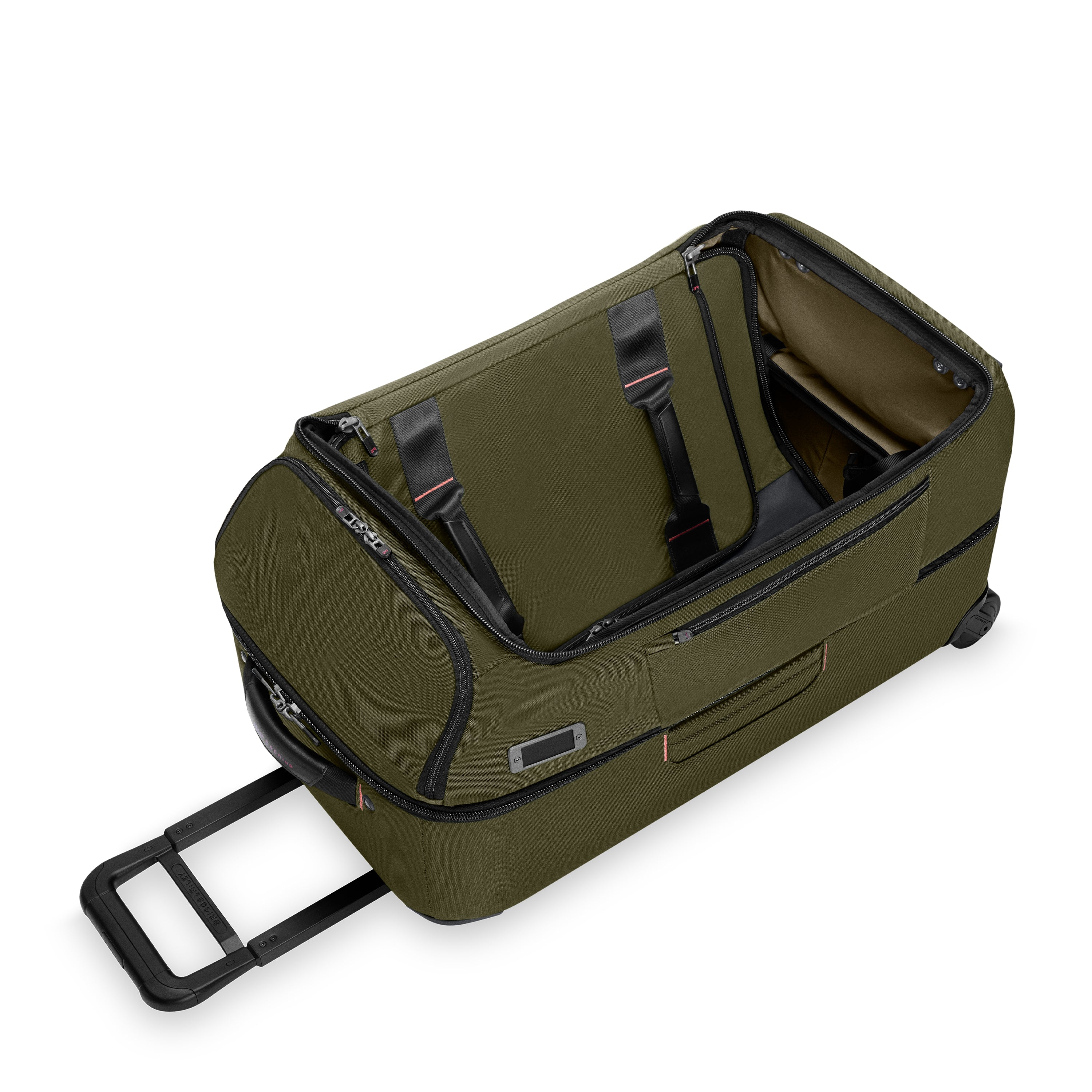 Briggs & Riley ZDX Medium 2-Wheel Duffle in Hunter — interior view # color_Hunter