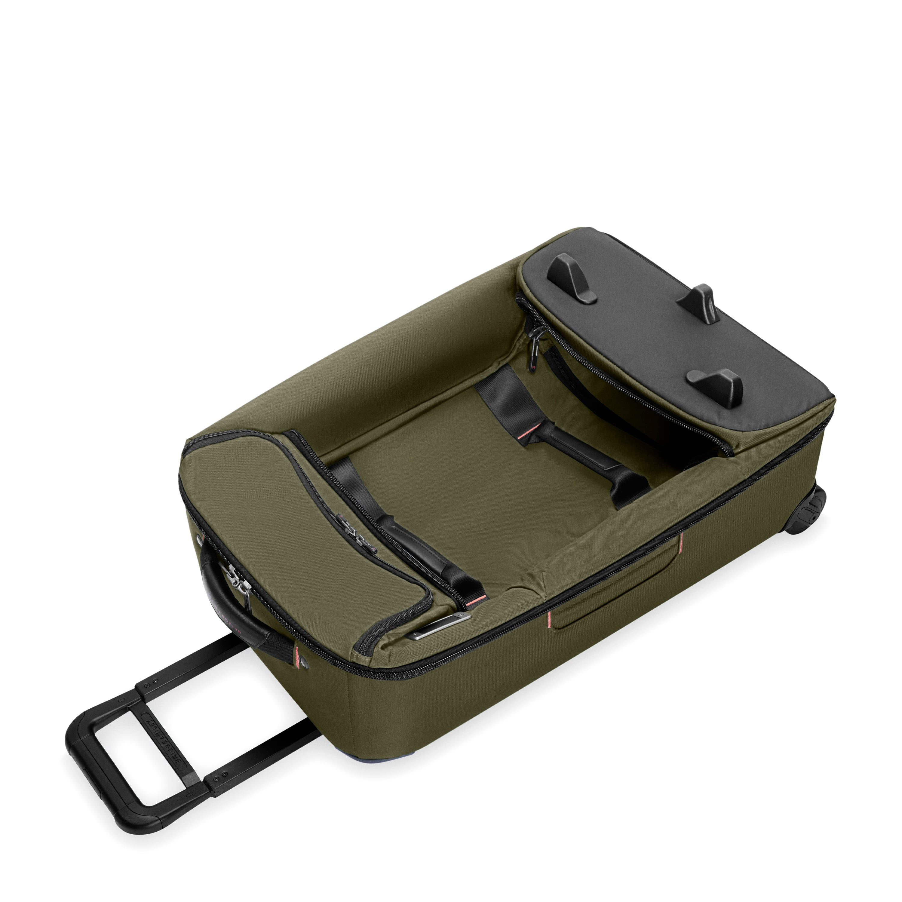 Briggs & Riley ZDX Medium 2-Wheel Duffle in Hunter — interior view 2 # color_Hunter