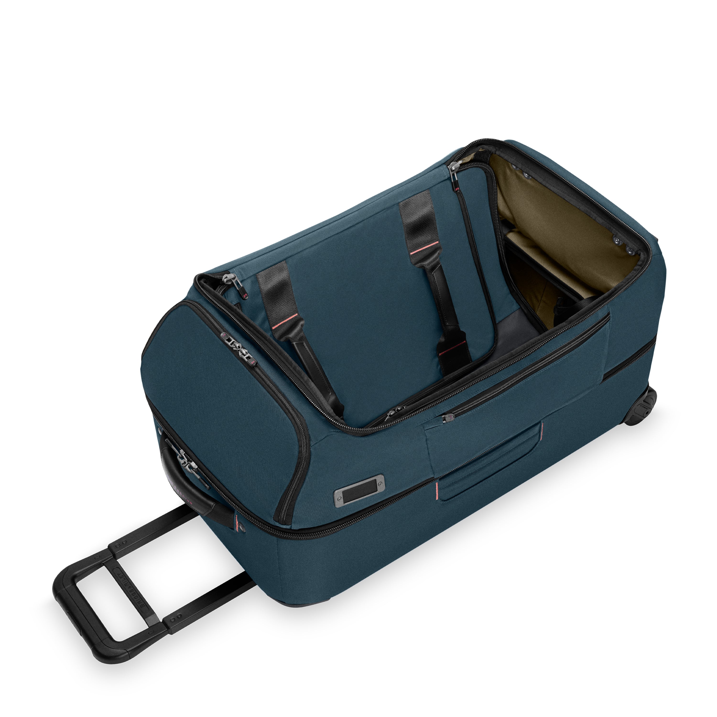 Briggs & Riley ZDX Medium 2-Wheel Duffle in Ocean — interior view # color_Ocean