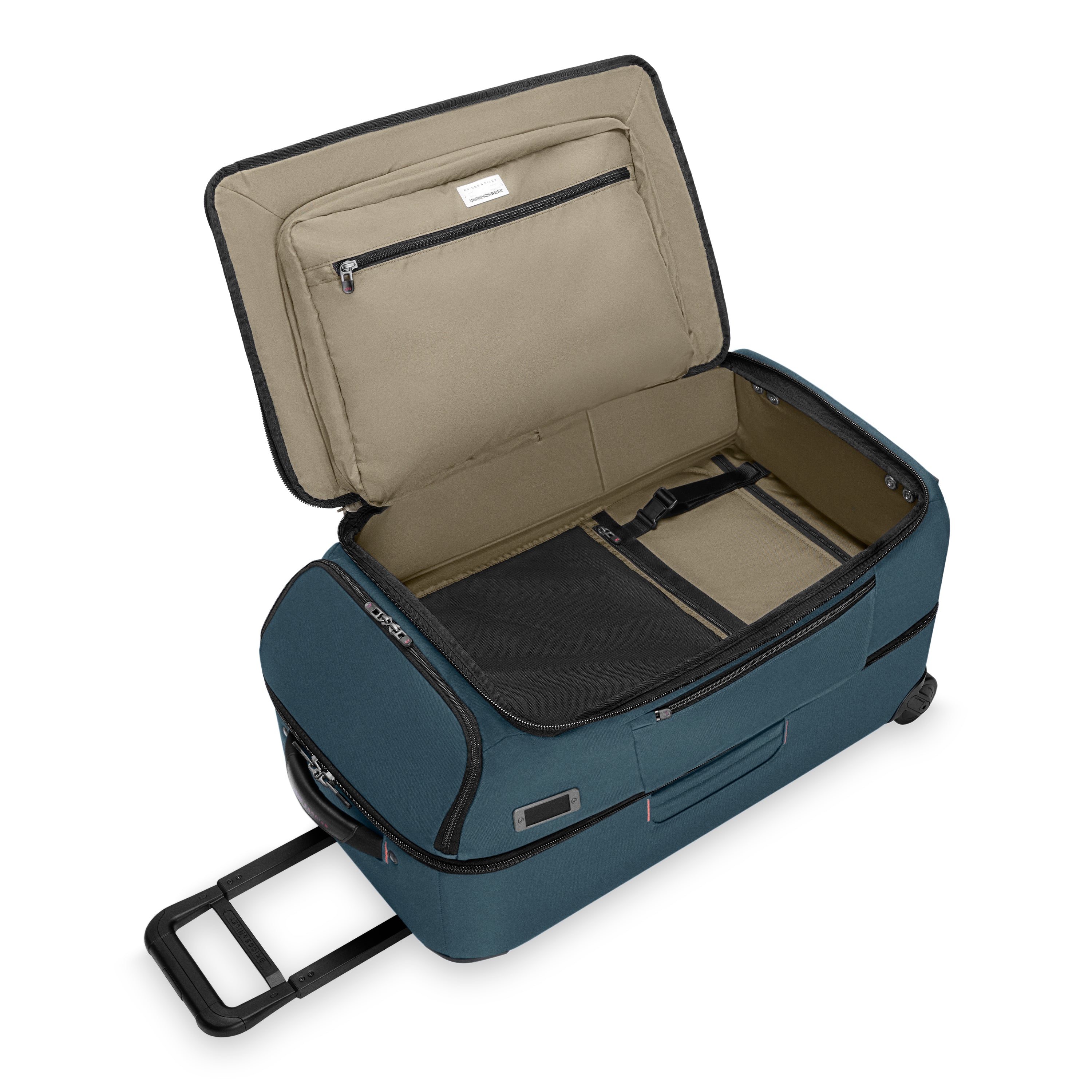 Briggs & Riley ZDX Medium 2-Wheel Duffle in Ocean — interior view 3 # color_Ocean