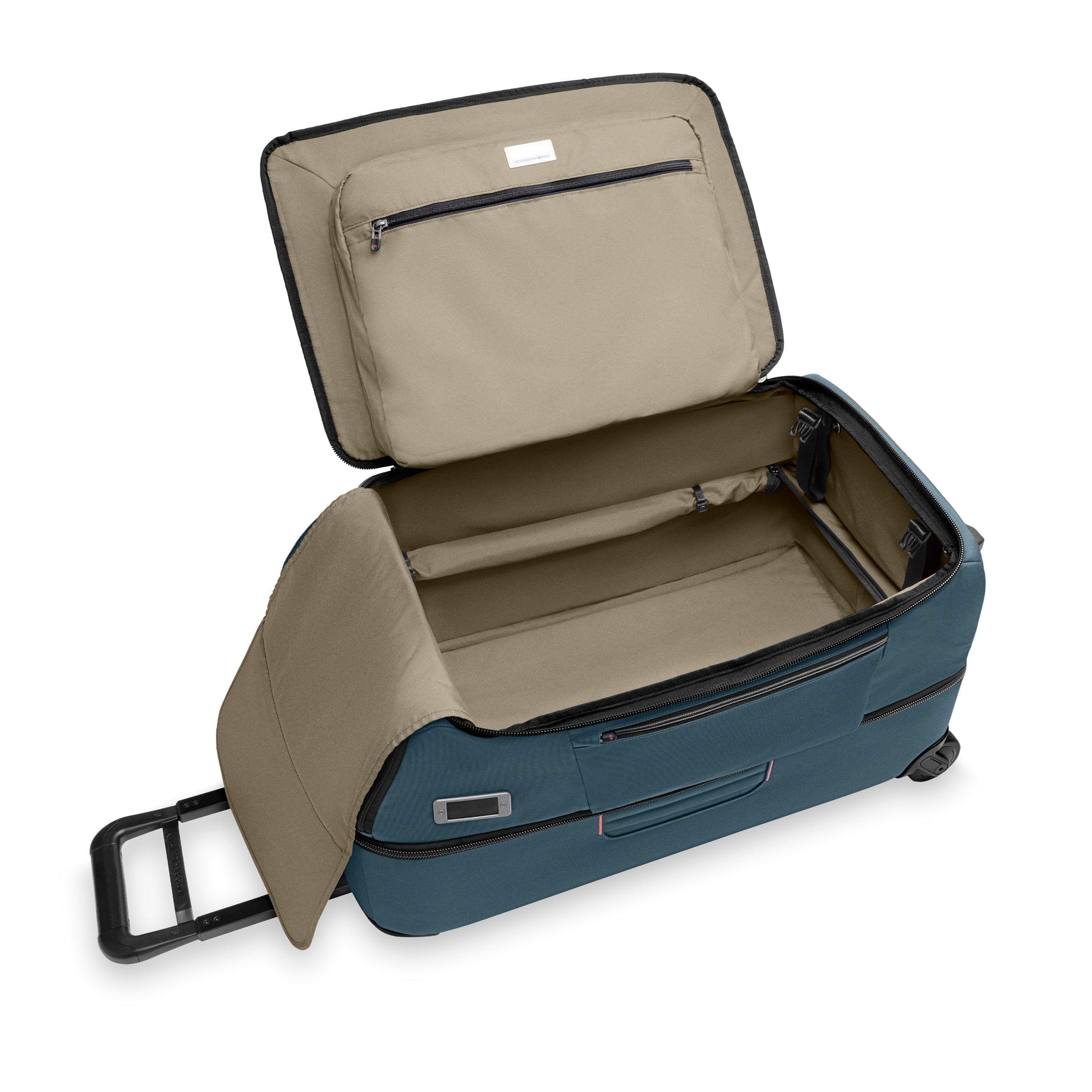 Briggs & Riley ZDX Medium 2-Wheel Duffle in Ocean — interior view 4 # color_Ocean