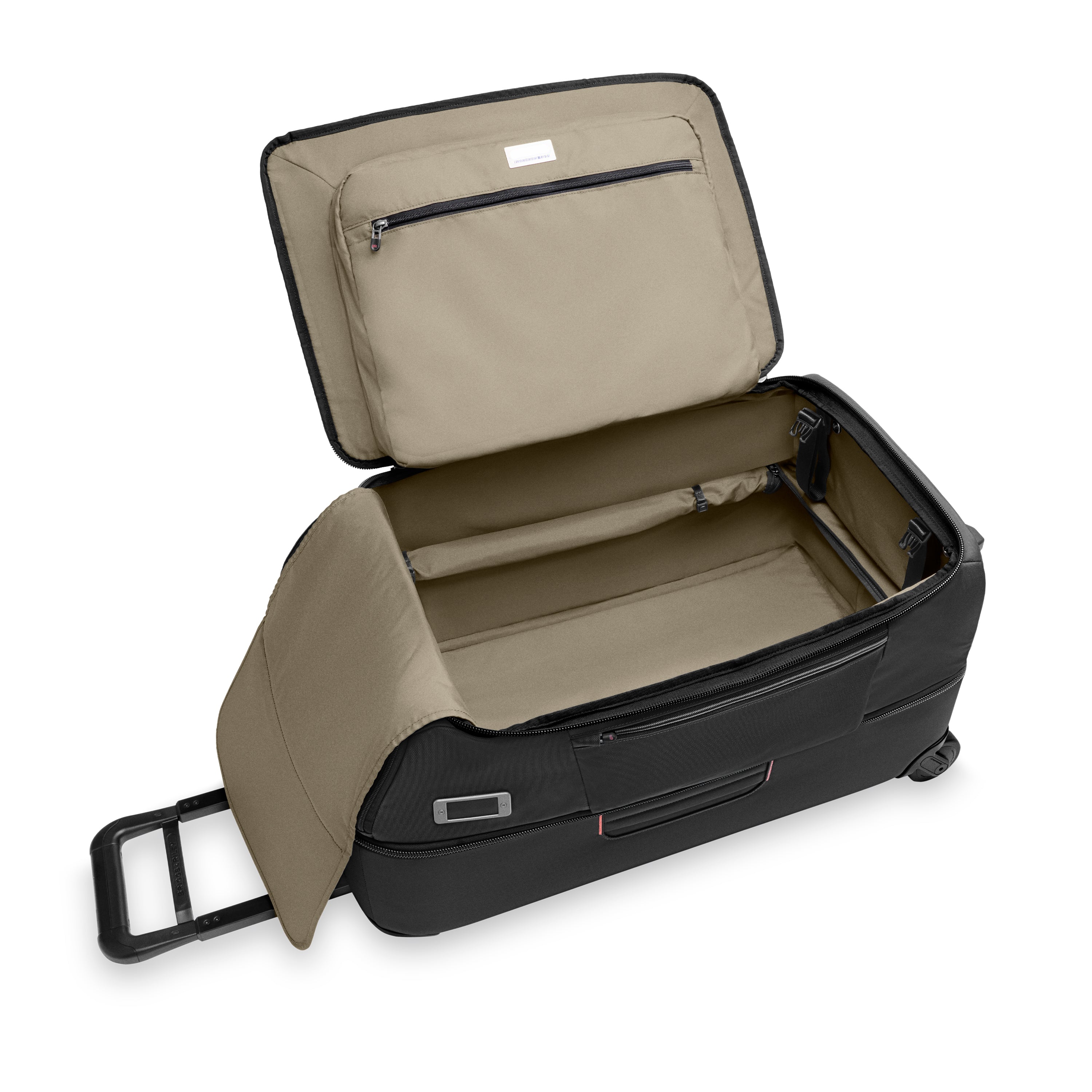 Briggs & Riley ZDX Medium 2-Wheel Duffle in Black — interior view 4 # color_Black