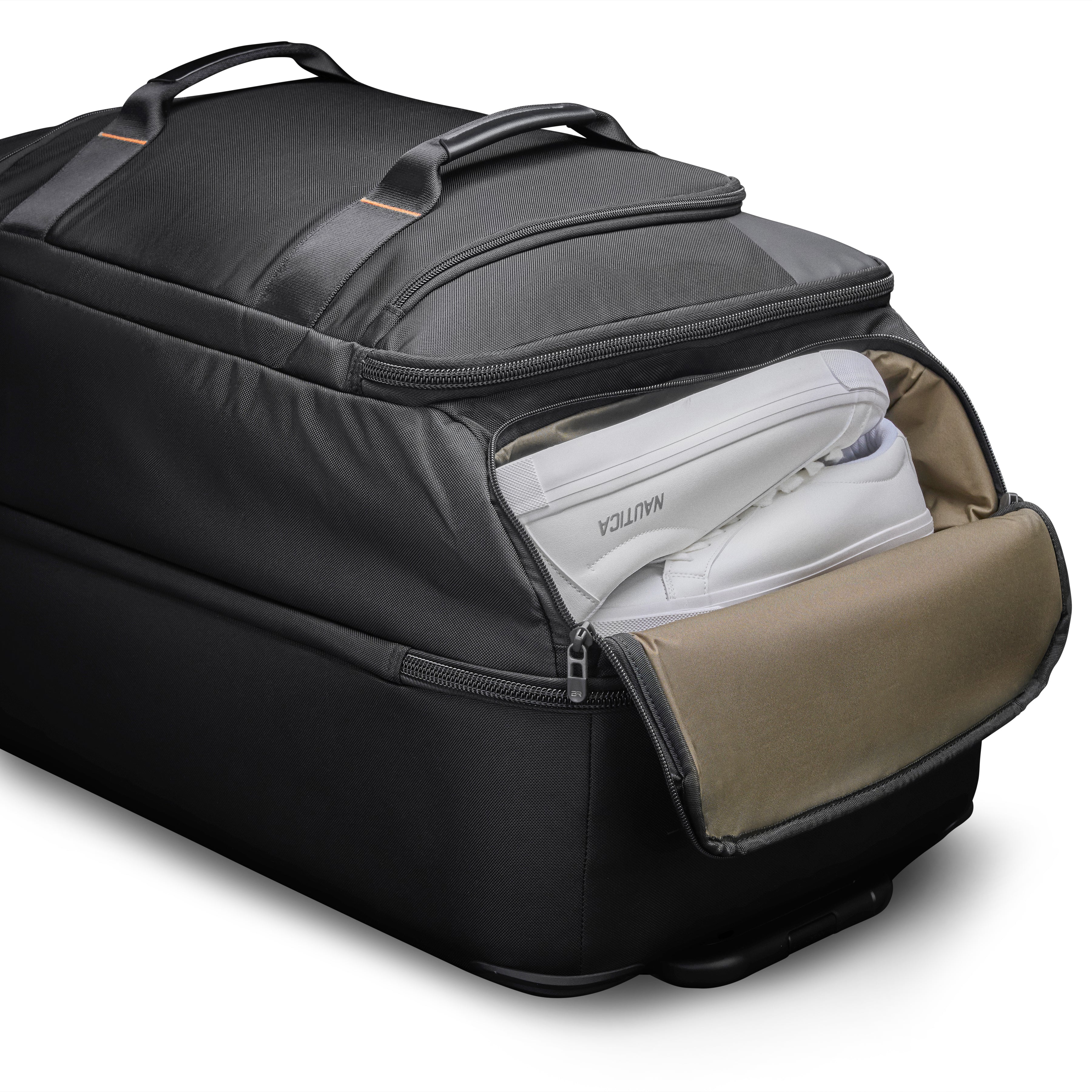 Briggs & Riley ZDX Medium 2-Wheel Duffle in Black — interior view 6 # color_Black