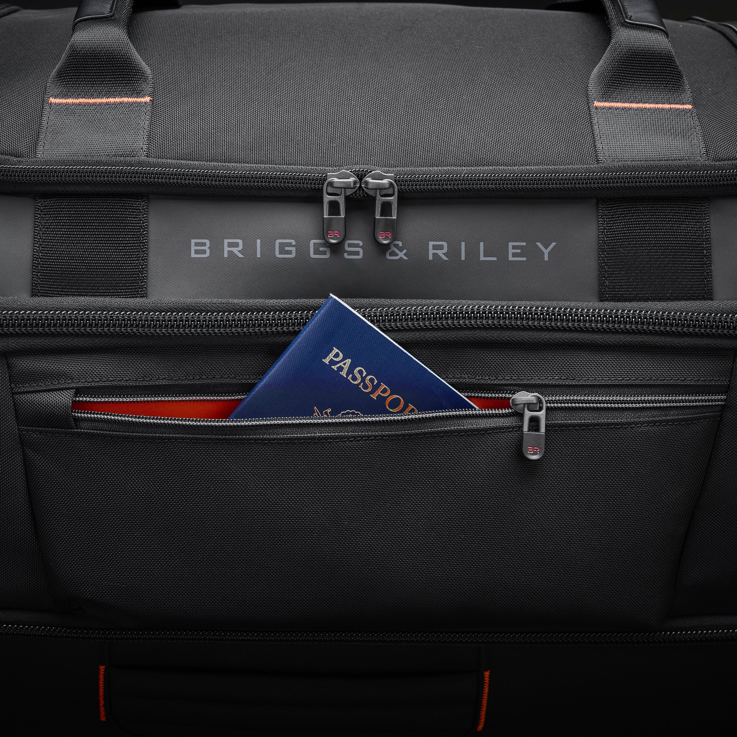 Briggs & Riley ZDX Medium 2-Wheel Duffle in Black — detail view 5 # color_Black