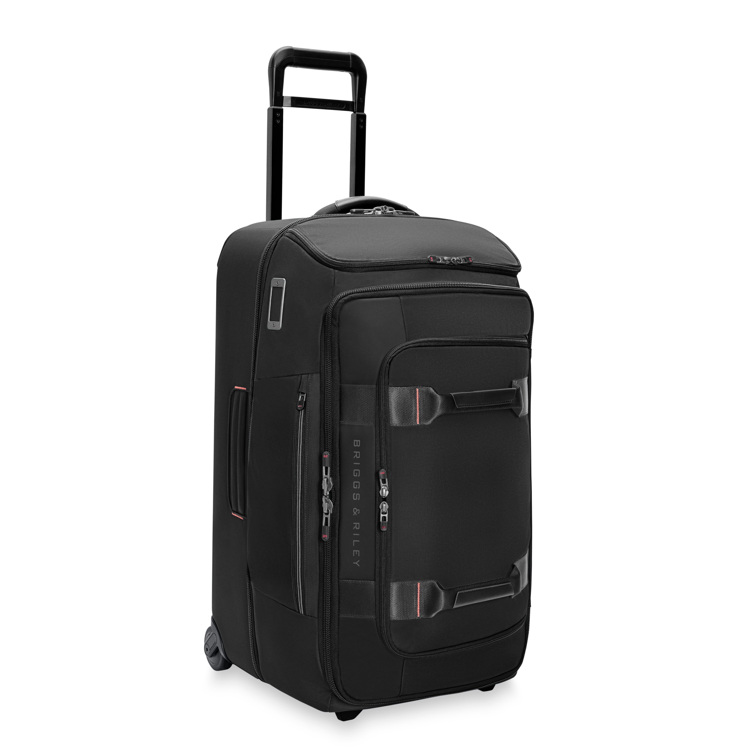Briggs & Riley ZDX Medium 2-Wheel Duffle in Black — angle view 4 # color_Black