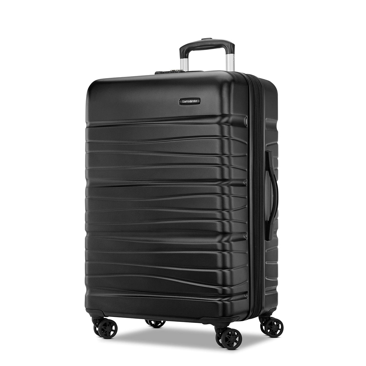 Samsonite Evolve SE Large Hardside Expandable Spinner in Bass Black — front view # color_Bass Black