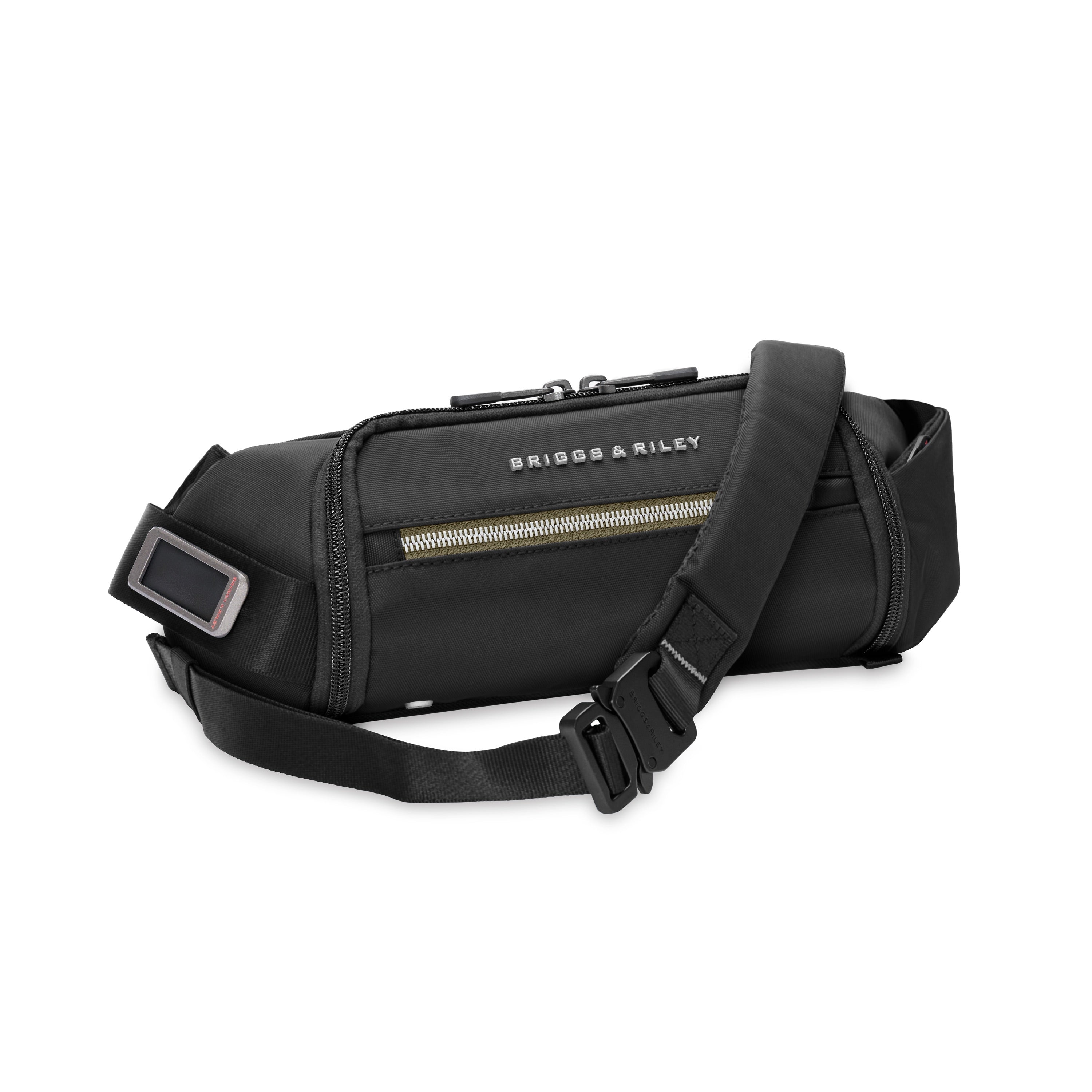 Briggs & Riley HTA Sling Bag in Black — angle view 4