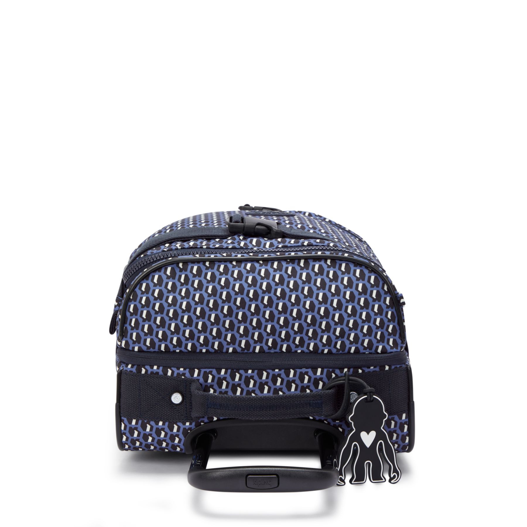 Kipling Aviana Small Rolling Carry-On Luggage in 3d K Blue — back view # color_3d K Blue