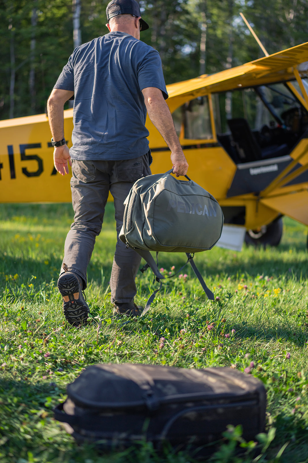 Pelican Aegis 45L Duffel/Pack in Charcoal — angle view 5 # color_Charcoal