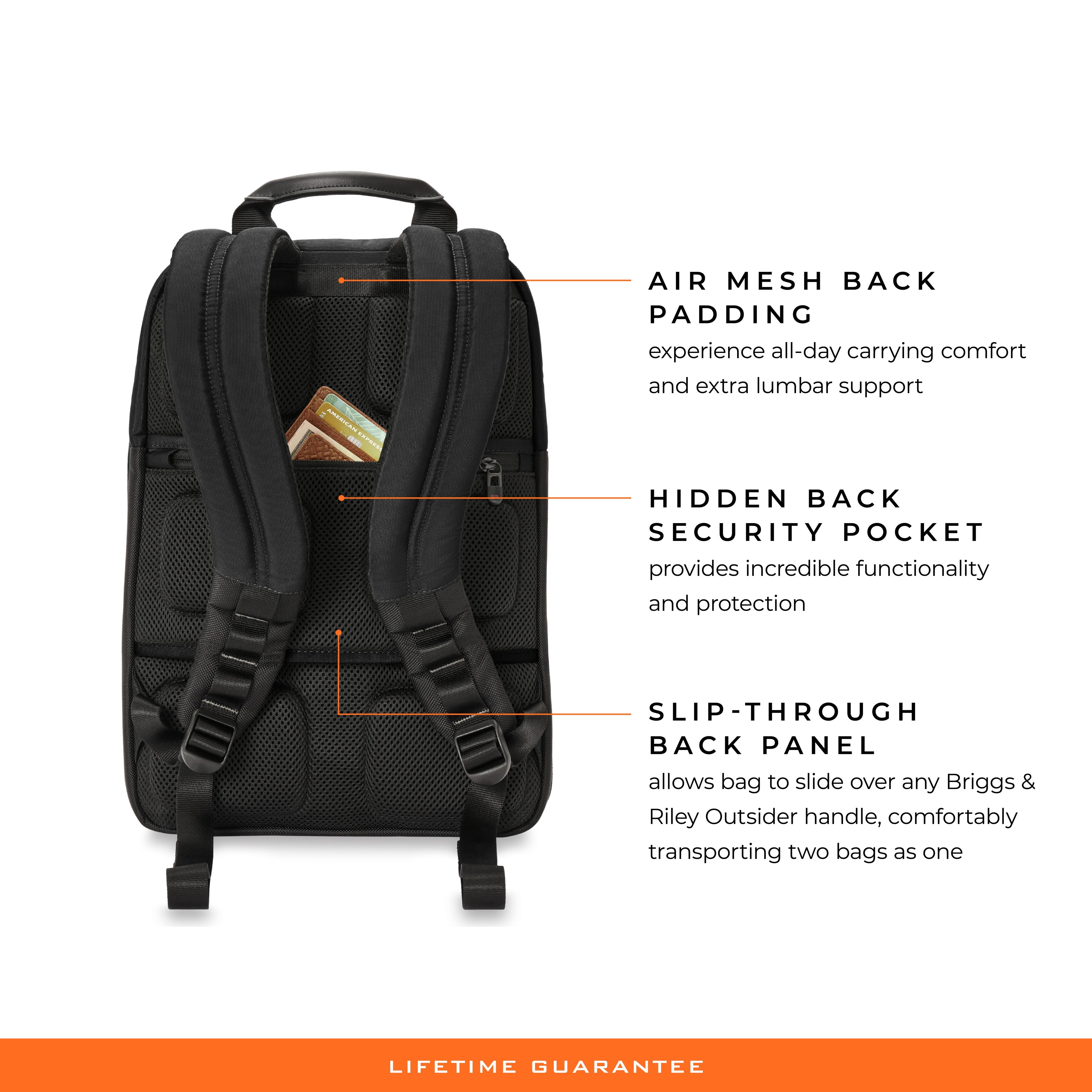 Briggs & Riley HTA Slim Expandable Backpack - Black