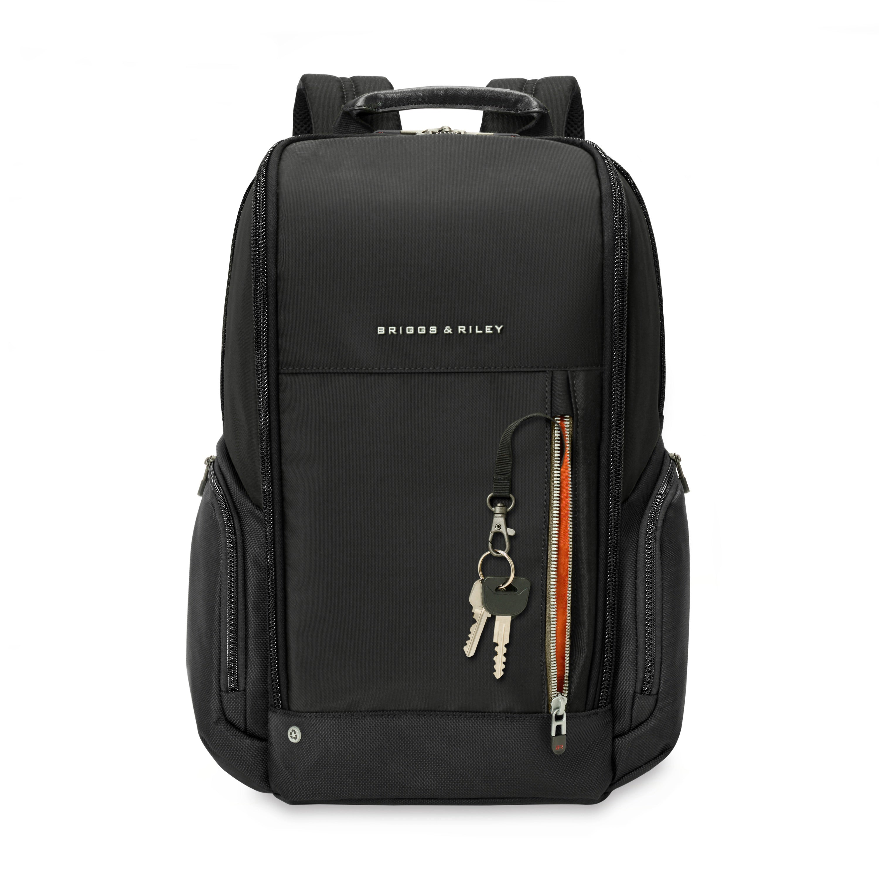 Briggs & Riley HTA Medium Widemouth Backpack in Black — detail view 10 # color_Black