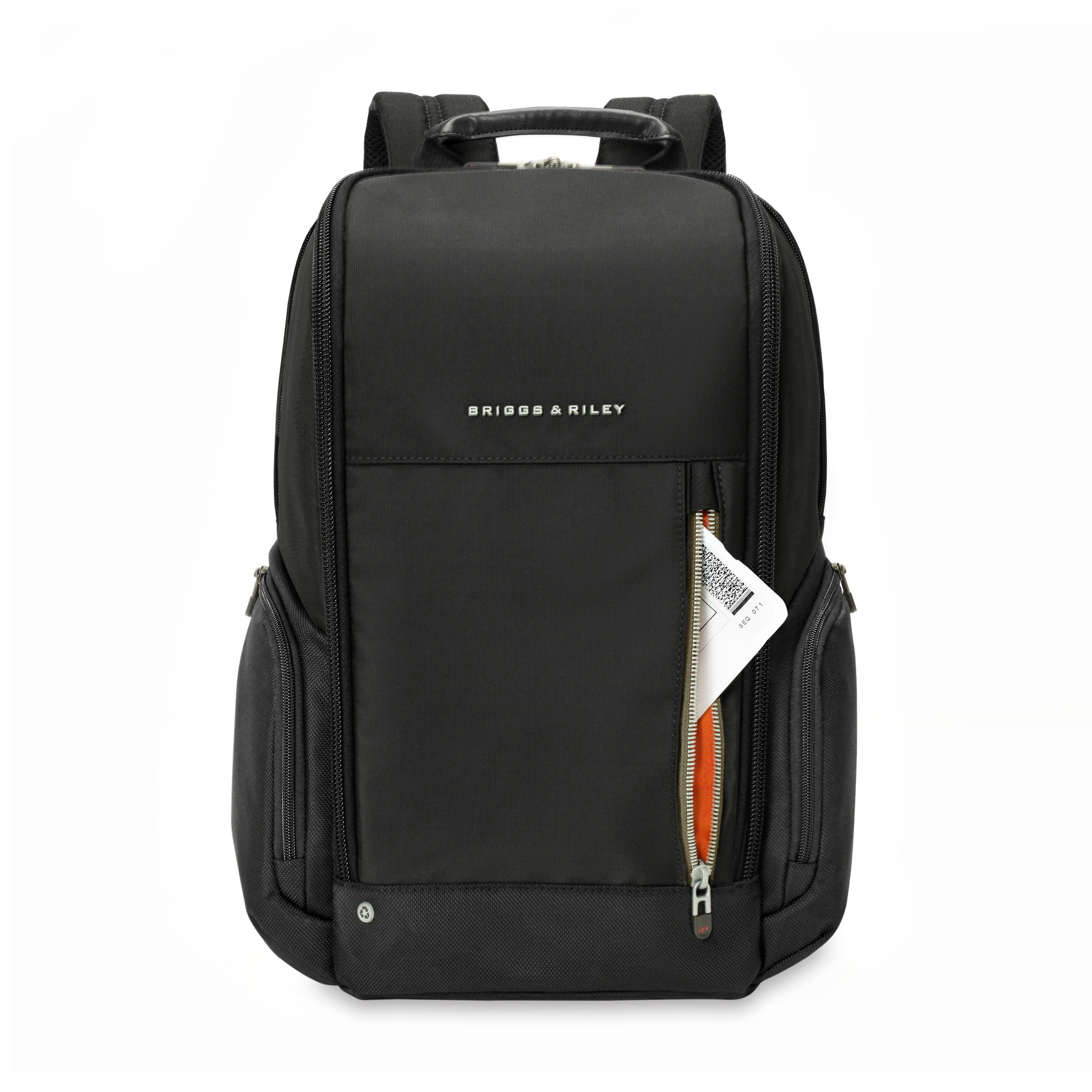Briggs & Riley HTA Medium Widemouth Backpack in Black — detail view 11 # color_Black