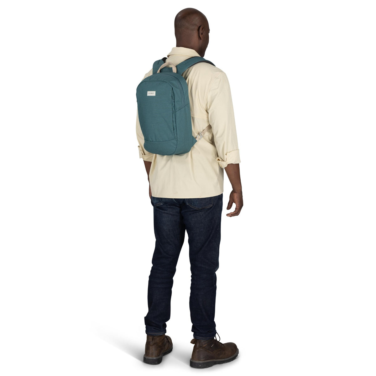Osprey Arcane Small Daypack 12L in Cascade Blue Heather — lifestyle 2