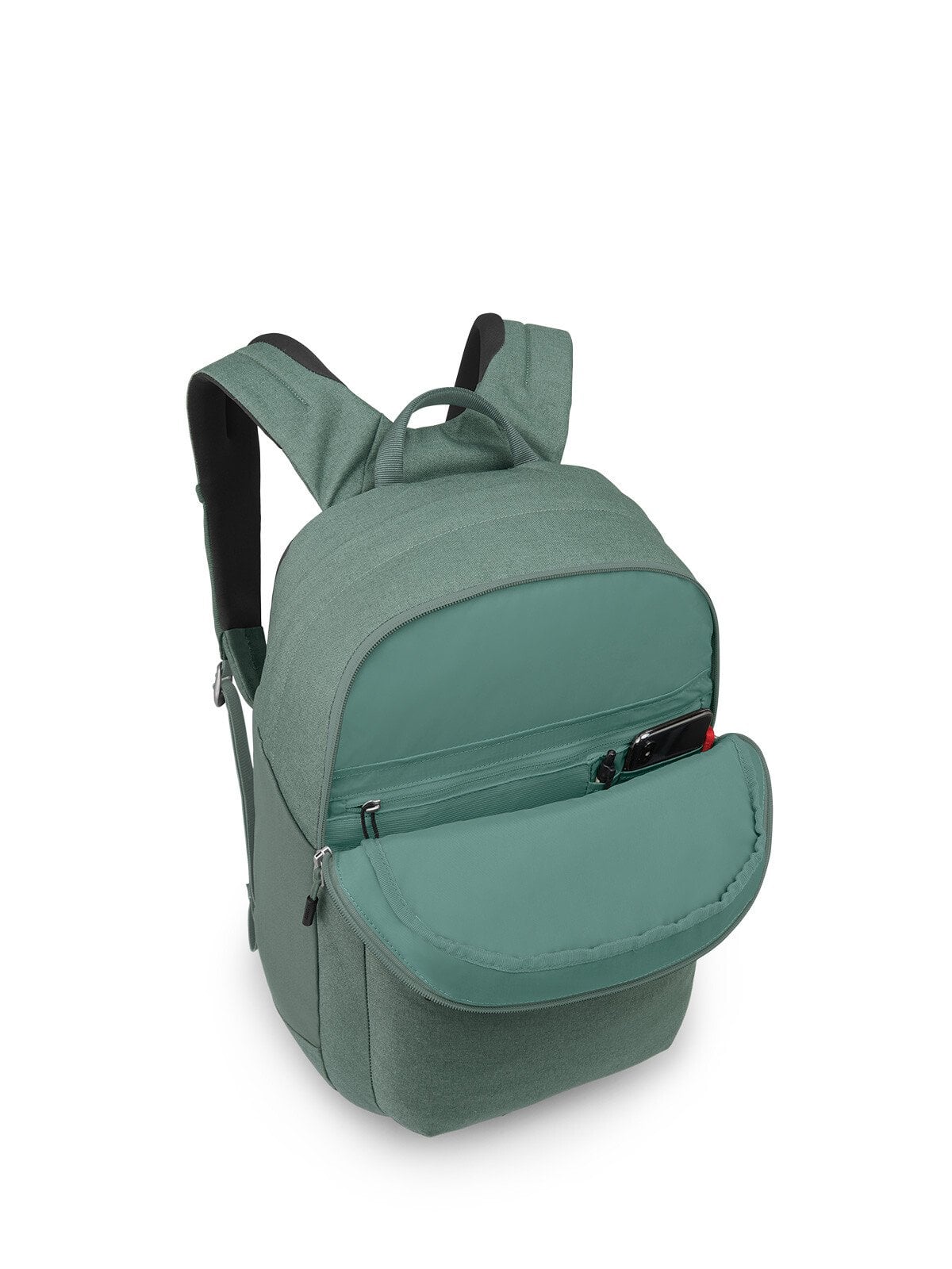 Osprey Arcane XL Daypack 30L in Pine Leaf Green Heather — interior view