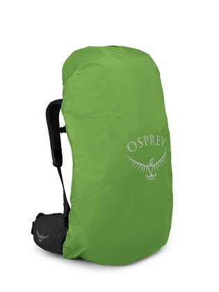 Osprey Aura AG LT 50 Backpacking Pack 50L in Black — angle view 2