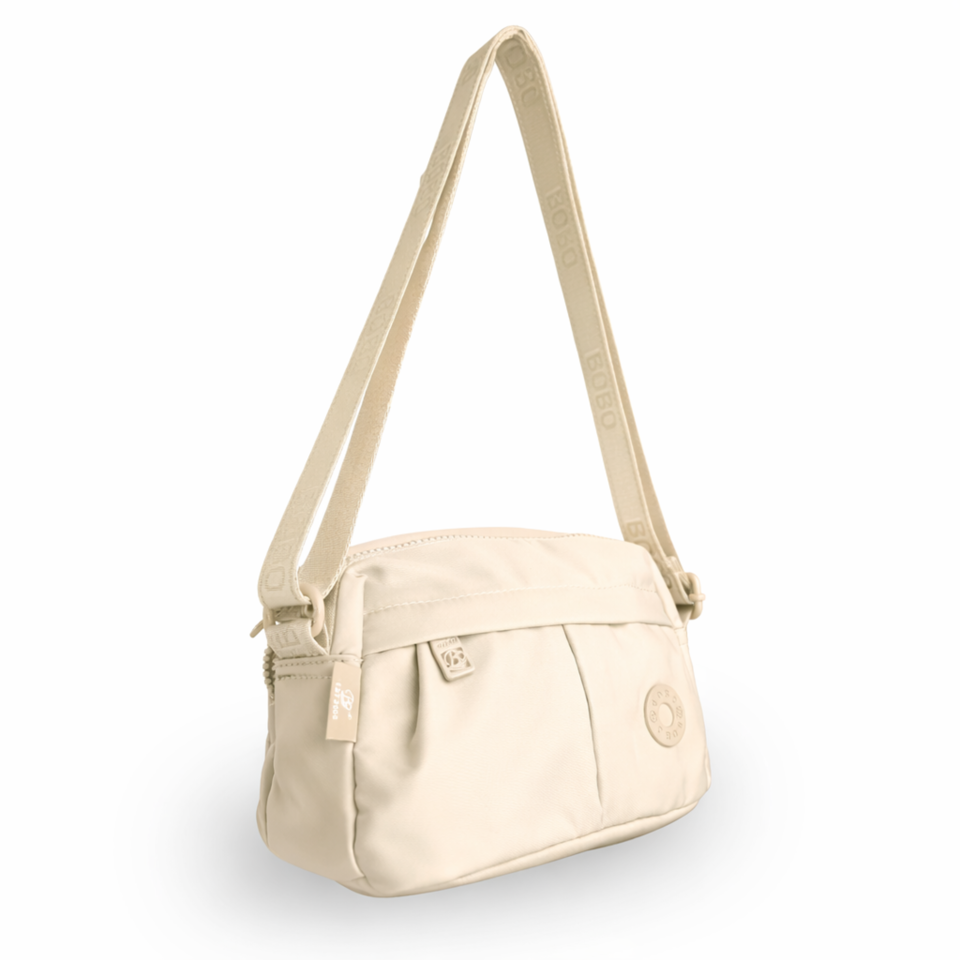 BoBo Crossbody Bag in White - nylon