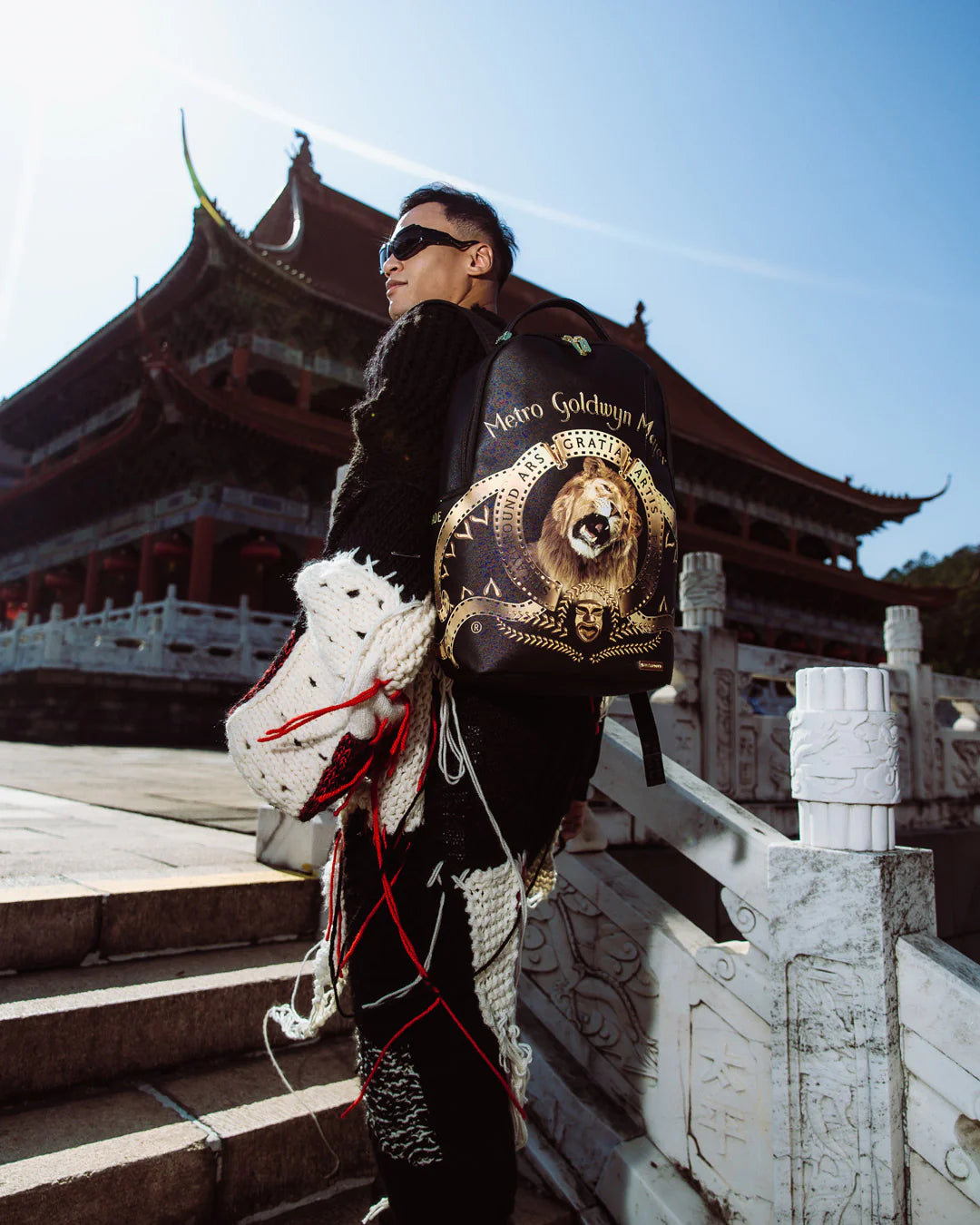 Sprayground MGM Opener Shark Lion Collab Backpack, view 11