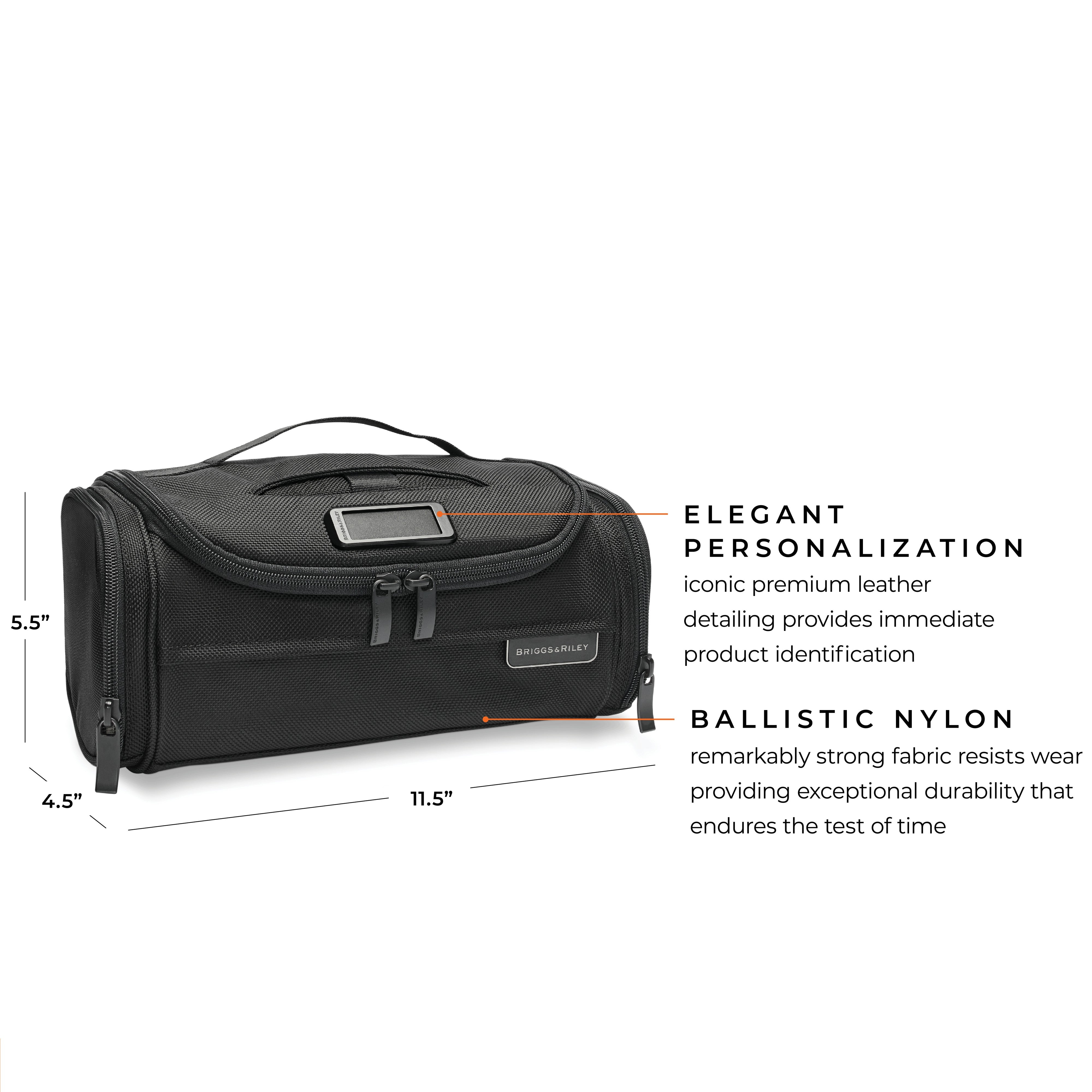 Briggs & Riley Baseline Executive Essentials Kit in Black — detail view