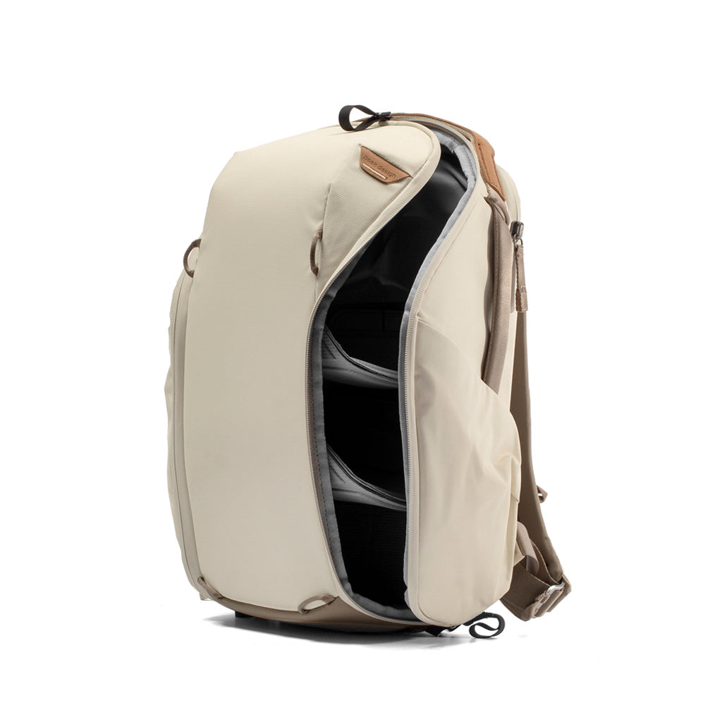 Peak Design Everyday Backpack Zip 15L in Bone — angle view 4 # color_Bone