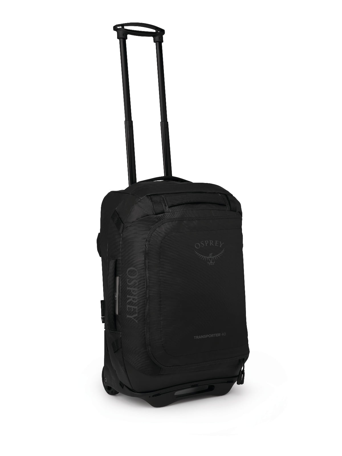 Osprey Transporter Wheeled Duffel 40L in Raven Black Black — front view