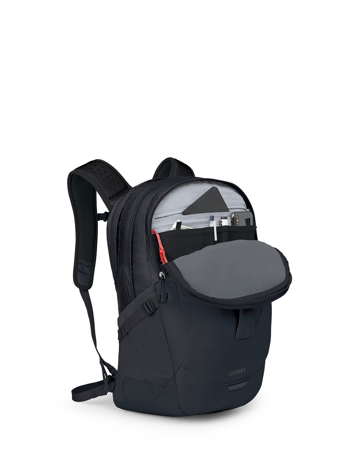 Osprey Comet Backpack 30L in Black — angle view 2