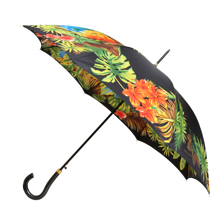Vista 9600 Parrot Umbrella in Black — angle view 2