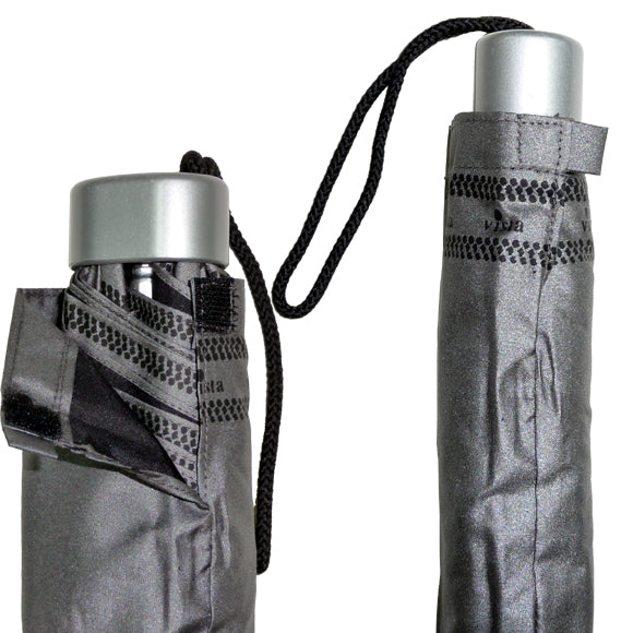 Vista 9608 Silver UV Protected Umbrella in Silver — angle view 3