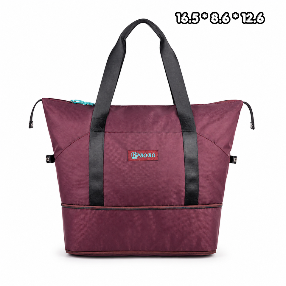 Expandable Lightweight Packable Travel Tote Black