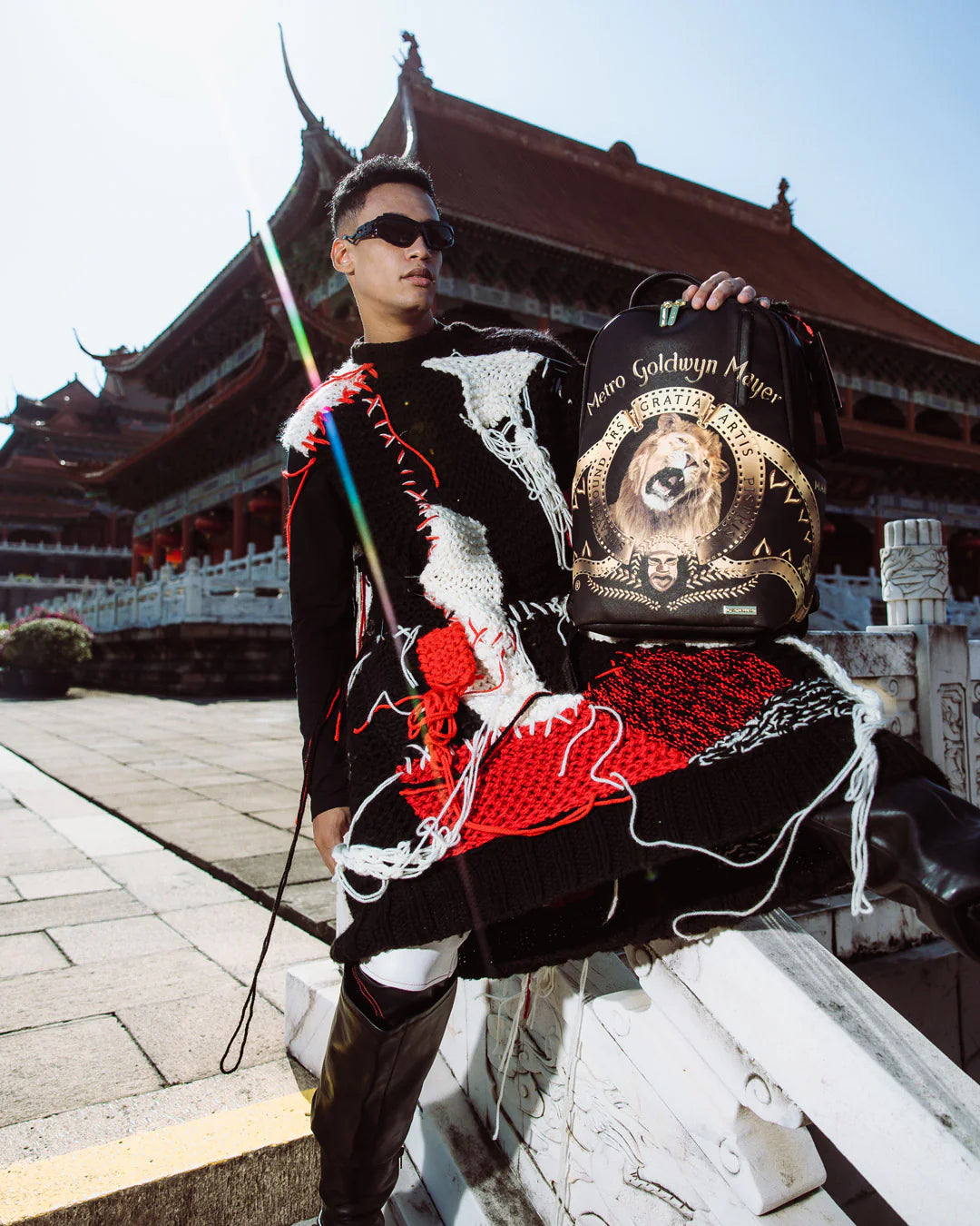 Sprayground MGM Opener Shark Lion Collab Backpack, view 7