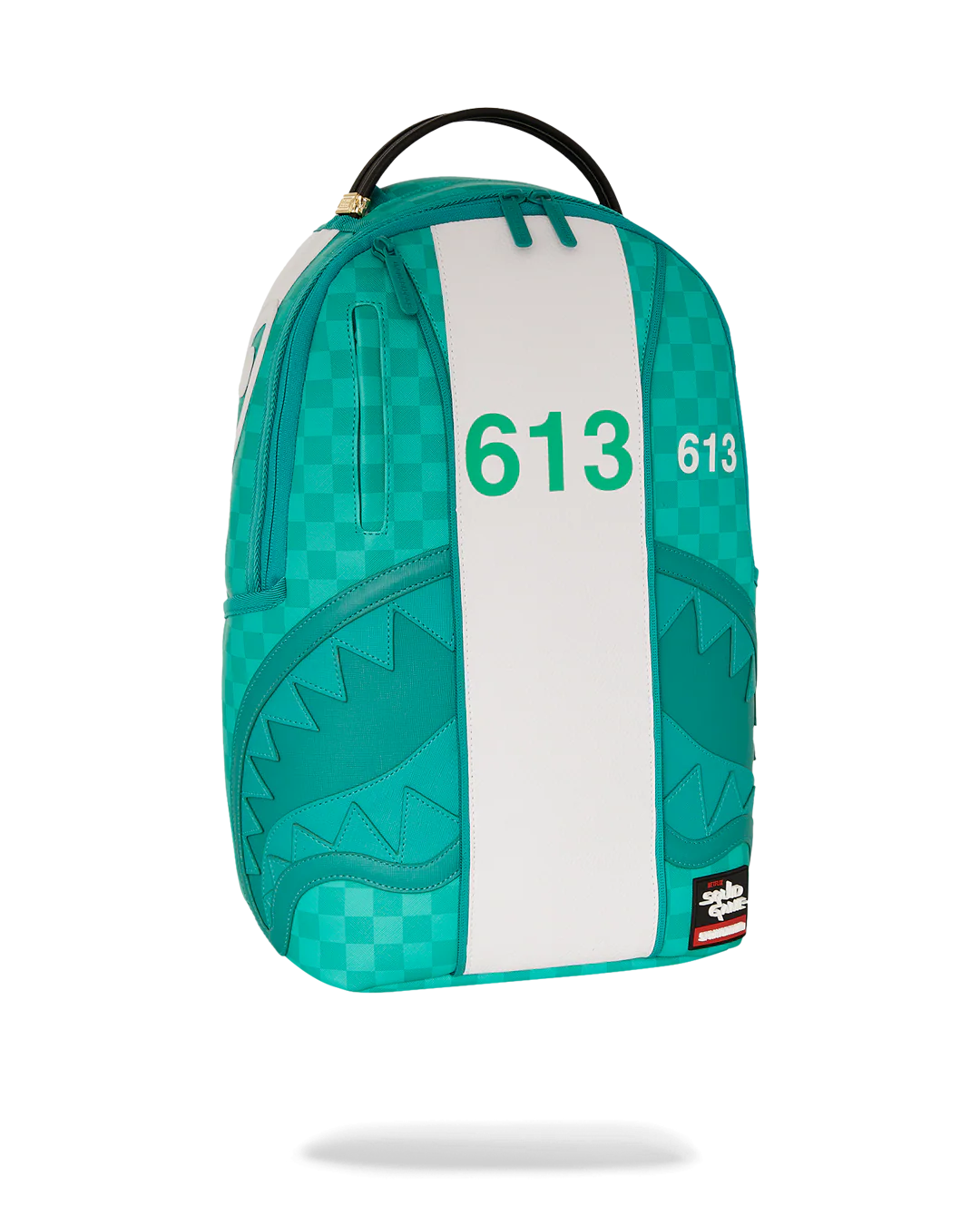Sprayground Squid Game Collab Jumpsuit Backpack, view 4