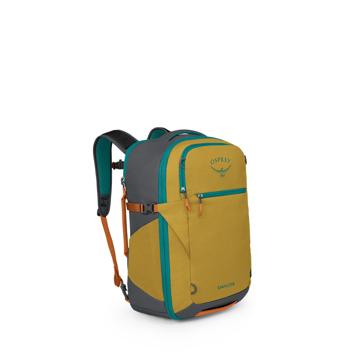 Osprey Daylite Carry-On Travel Pack 35L in Tumbleweed Yellow/Tunnel Vision — front view # color_Tumbleweed Yellow/Tunnel Vision
