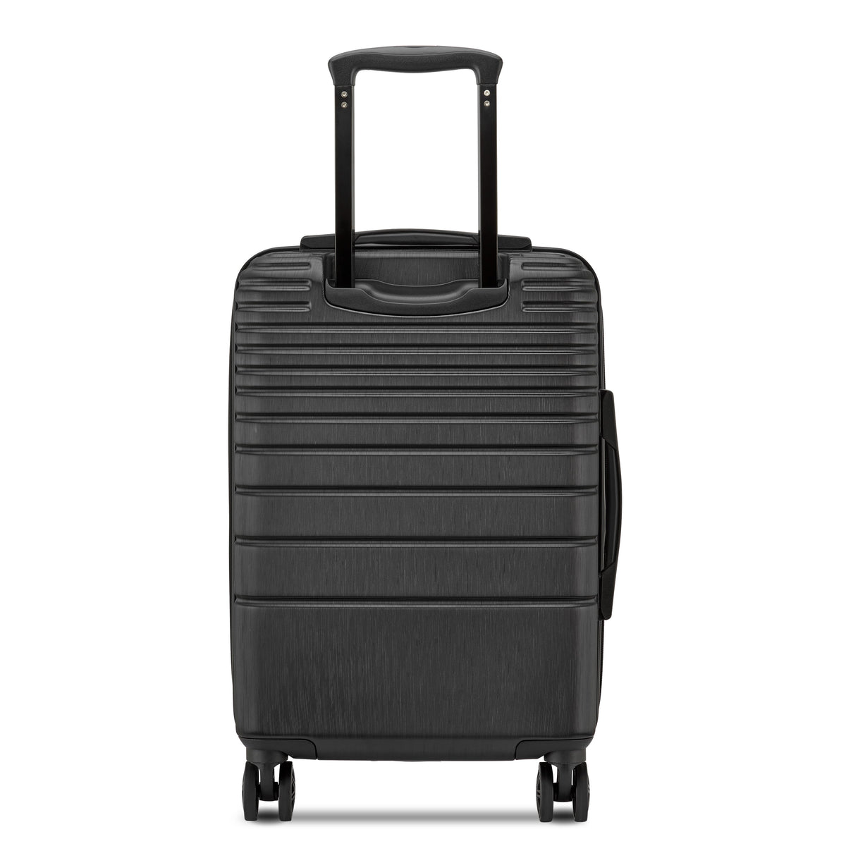Delsey Cosmique Carry-On Plus Expandable Spinner in Black — back view