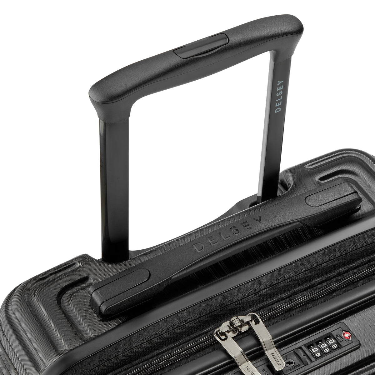 Delsey Cosmique Carry-On Plus Expandable Spinner in Black — detail view 4