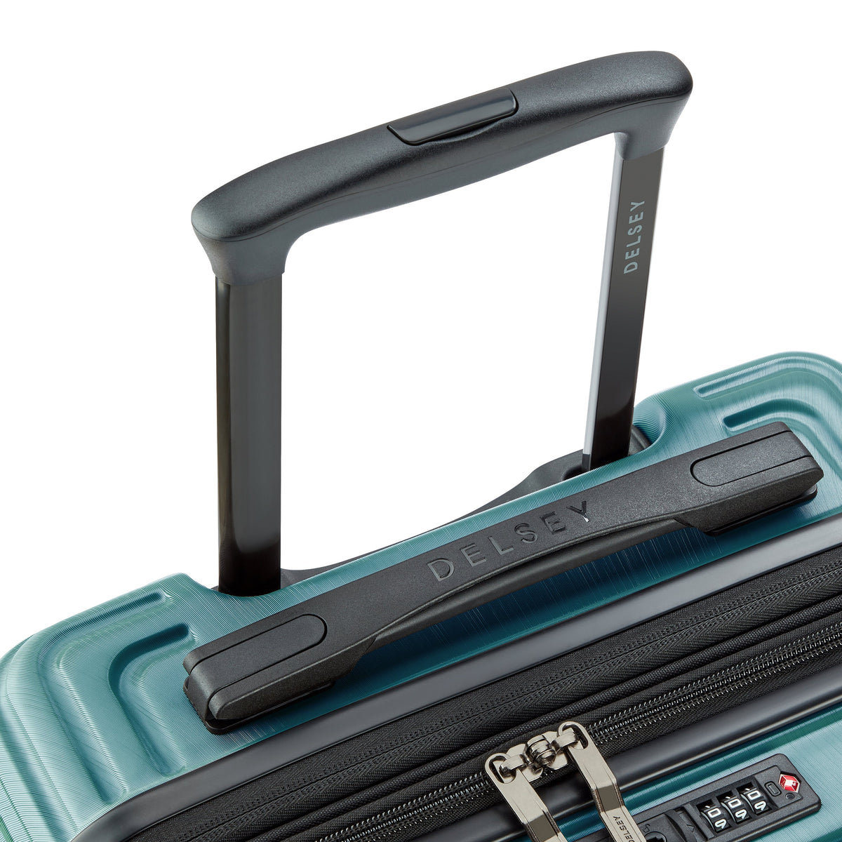 Delsey Cosmique Carry-On Plus Expandable Spinner in Dark Teal — detail view 4