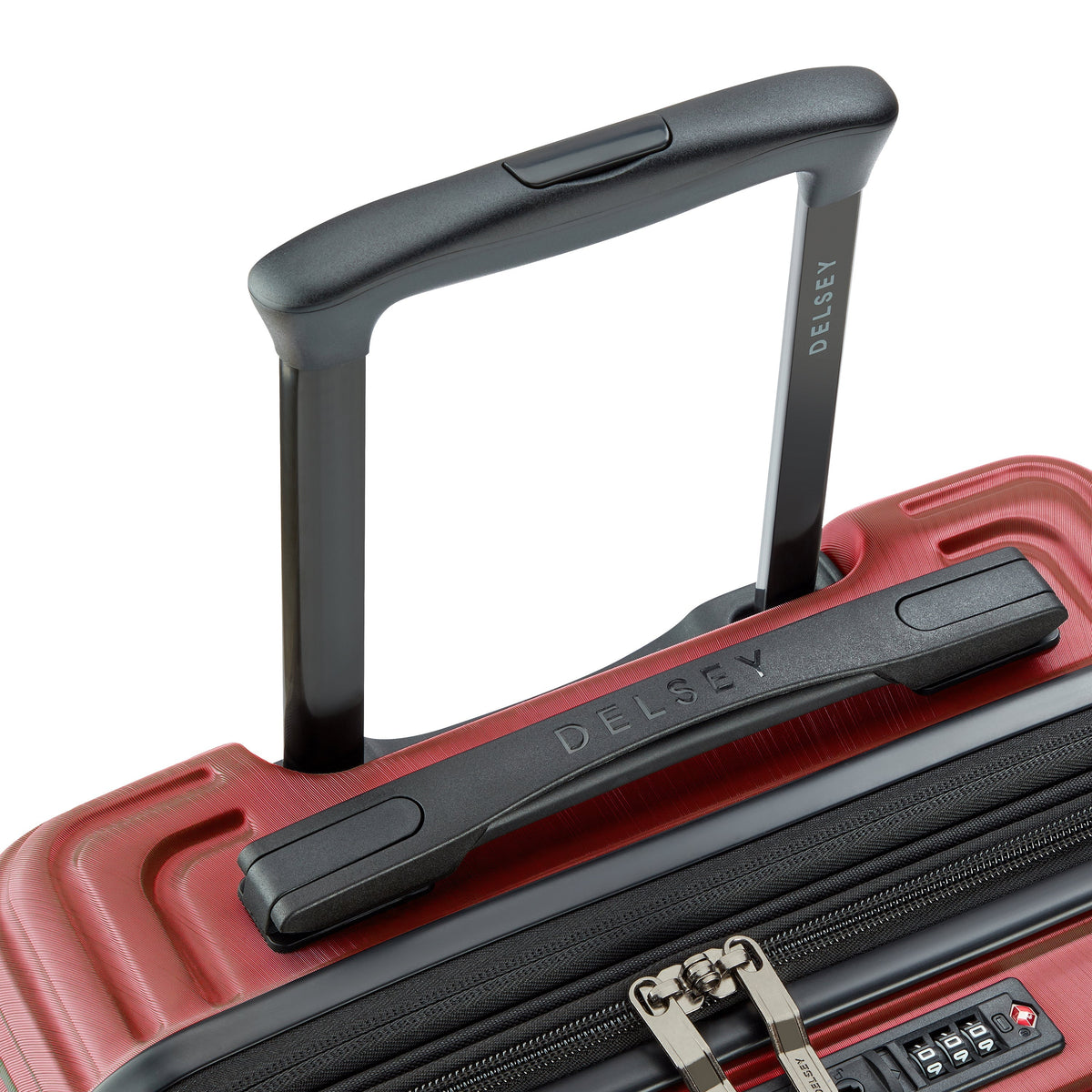 Delsey Cosmique Carry-On Plus Expandable Spinner in Syrah Red — detail view 4