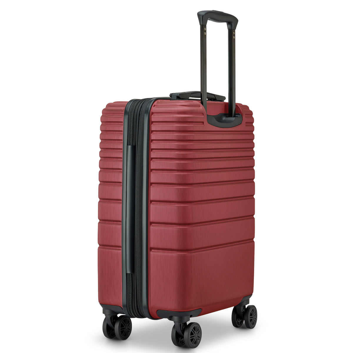 Delsey Cosmique Carry-On Plus Expandable Spinner in Syrah Red — angle view 6