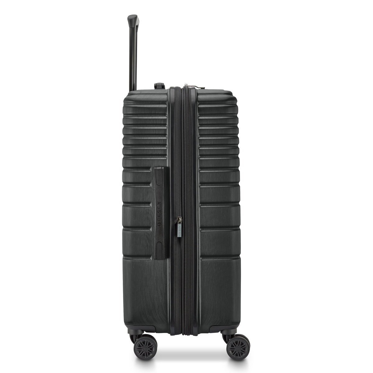Delsey Cosmique Medium Expandable Spinner in Black — angle view 4