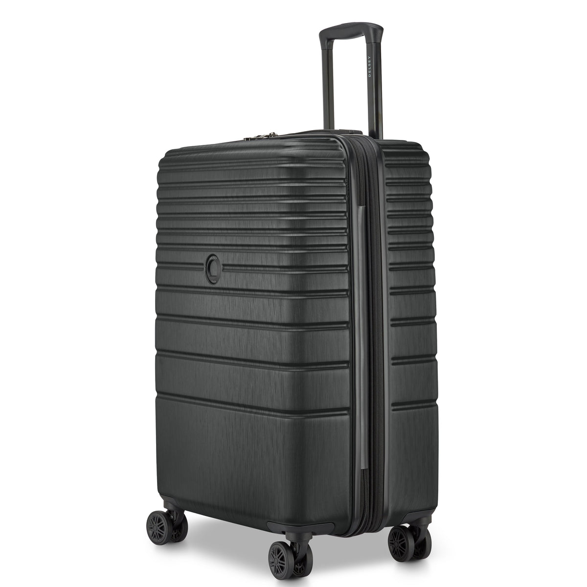 Delsey Cosmique Medium Expandable Spinner in Black — angle view 5
