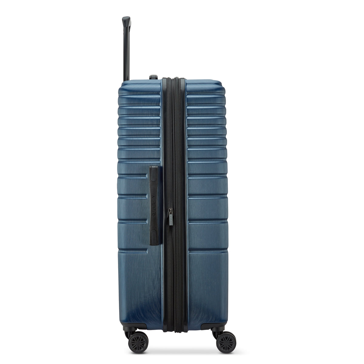 Delsey Cosmique Large Expandable Spinner in Deep Sea Navy — angle view 4