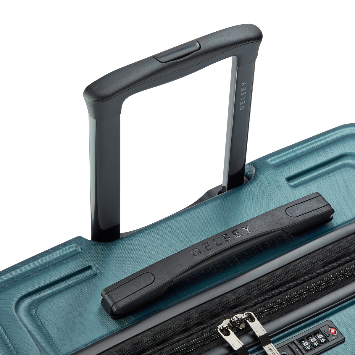 Delsey Cosmique Large Expandable Spinner in Dark Teal — detail view 4