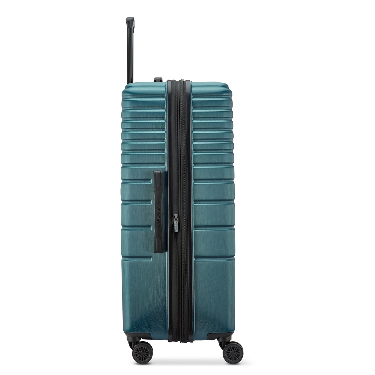 Delsey Cosmique Large Expandable Spinner in Dark Teal — angle view 4